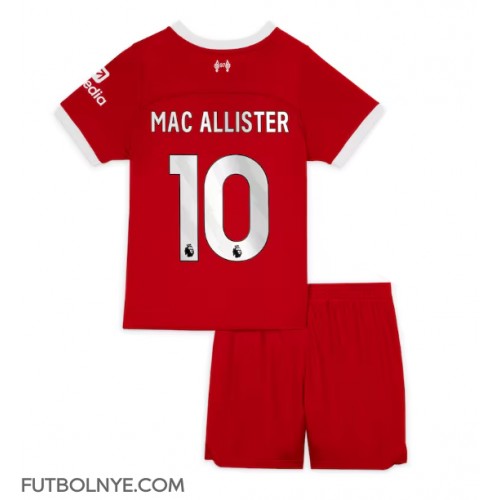 Camiseta Liverpool Alexis Mac Allister #10 Primera Equipación para niños 2023-24 manga corta (+ pantalones cortos)